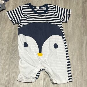 Striped Penguin Kids One Piece